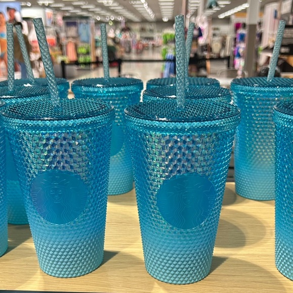 Starbucks Blue Ombre Aqua Splash Tumbler Cold Cup Grande 16oz New 2023 Release - Picture 3 of 7